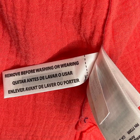 J.Crew 100% Cotton Classic Buttondown Coral Shirt Cuff Blouse Top 2 Cuffs Travel - Picture 10 of 16